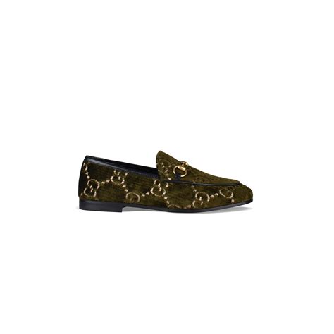 gucci green velvet loafers|gucci velvet loafers women.